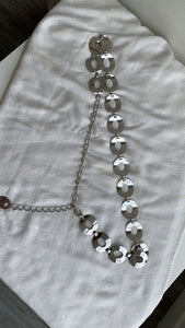 Pre-Owned Silver Circle Chain Belt