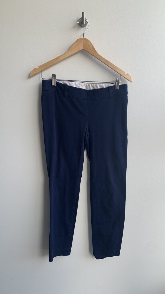 Pre-Owned J.Crew Navy Cropped Slim Leg Pants - Size 2