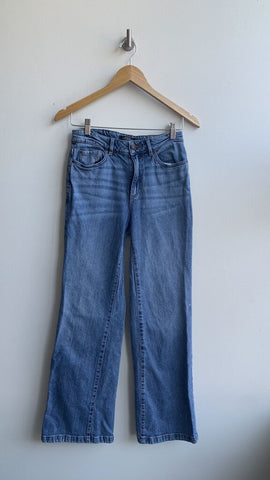 Pre-Owned RW&Co Mid-Blue High Rise Wide Leg Jeans - Size 28