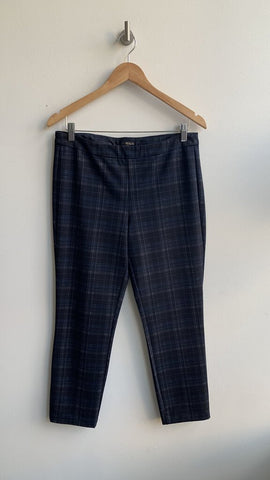 Pre-Owned Renuar Black Plaid Pull On Pants - Size 8