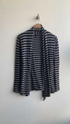 Pre-Owned Jacob Black/Grey Striped Cardigan - Size Small