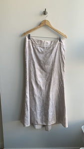 Pre-Owned Stills Champagne Textured Full Length Skirt - Size 42 (Large)