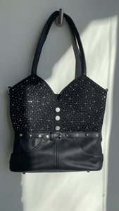 Pre-Owned Black Bejewelled Torso Purse