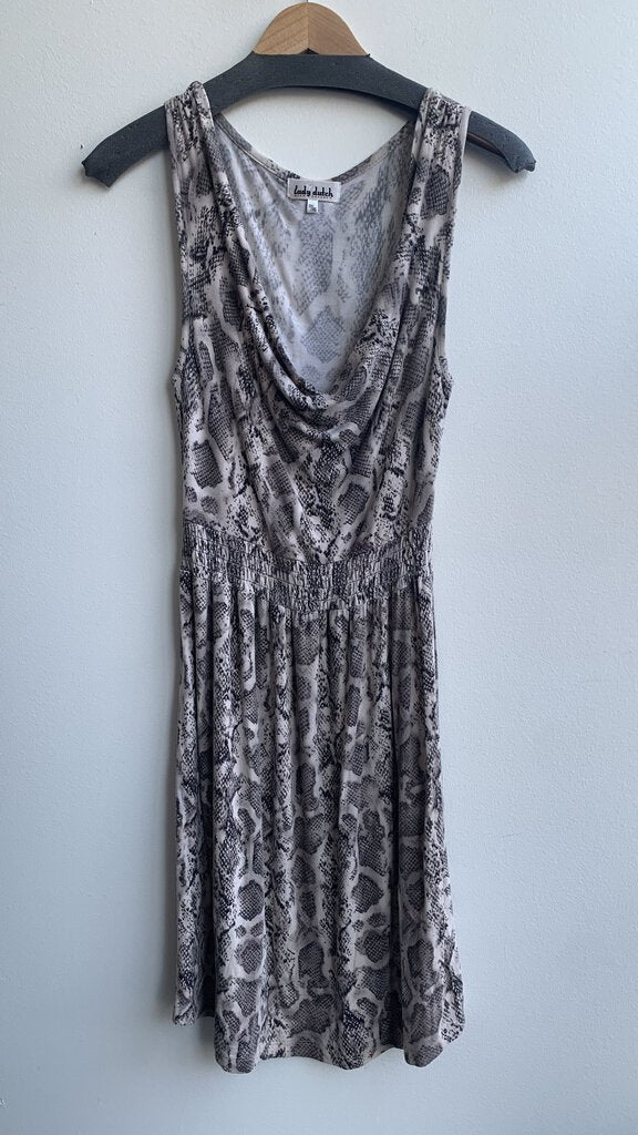 Pre-Owned Lady Dutch Brown Snakeskin Print Sleeveless Dress - Size X-Small