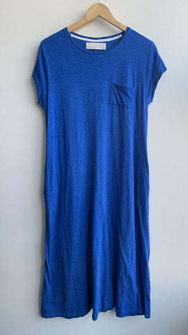 Pre-Owned PAN Blue Cotton T-Shirt Dress - Size X-Large