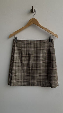 Pre-Owned Oak + Fort Brown Houndstooth Check Mini Skirt - Size Medium