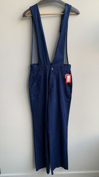 Deep Blue Long V-Neck Overall - (NWT)