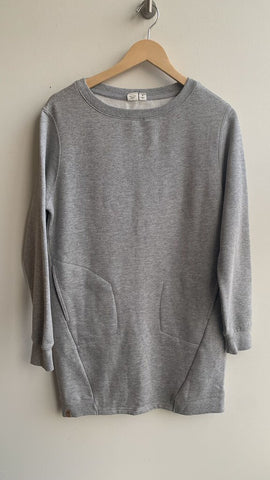 Pre-Owned 10 Tree Grey Stitched Pocket Sweatshirt Dress - Size Small