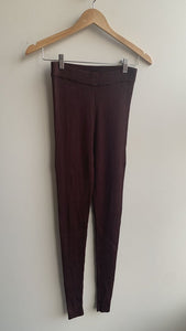 Pre-Owned Brunette the Label Brown Ribbed Leggings - Size S/M