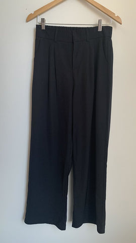 Pre-Owned Daisy Grace Black Wide Leg Tailored Pants - Size Medium