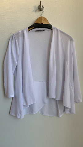 Pre-Owned Julia Davina White Textured Cover-Up - Size X-Large (Estimated)