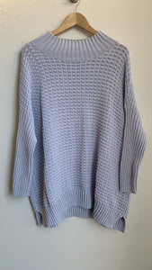 Pre-Owned French Connection Light Blue Bubble Knit Tunic Sweater - Size X-Large