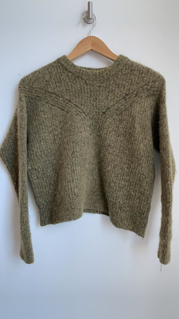 Pre-Owned Madewell Moss Green Wool Blend Sweater - Size Small