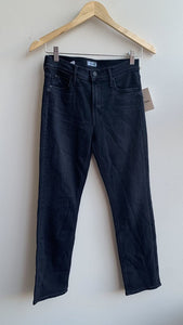 Pre-Owned Mother Denim Black 'The Mid Rise Dazzler Ankle' (NWT)- Size 27