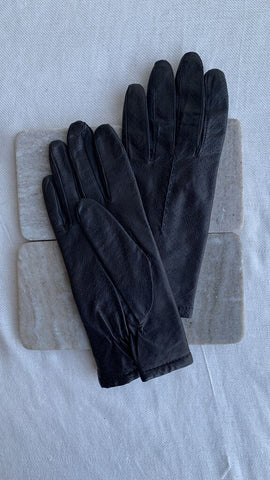 Pre-Owned Black Leather Glove