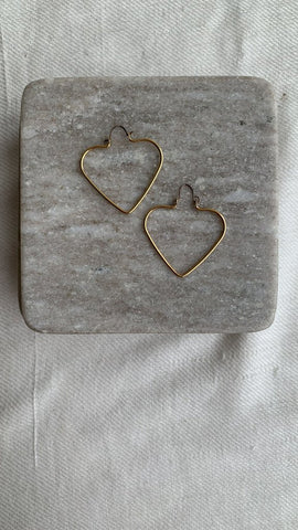 Pre-Owned Gold Heart Shaped Earrings