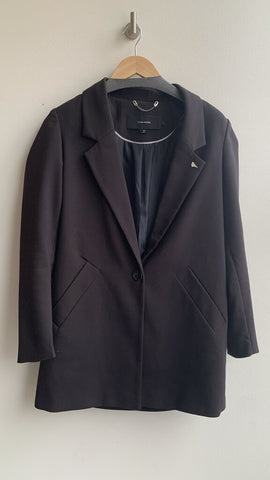 Pre-Owned Vero Moda Black Lined Button Front Blazer Jacket - Size Small