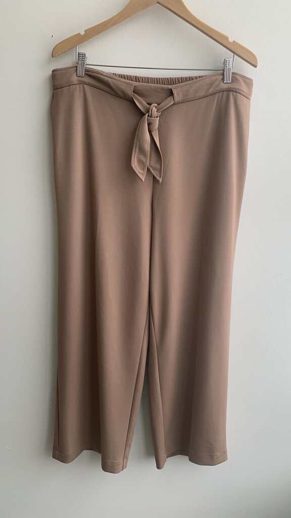 Pre-Owned Nicole Miller Brown Tie-Waist Wide Leg Pants (NWT)- Size X-Large