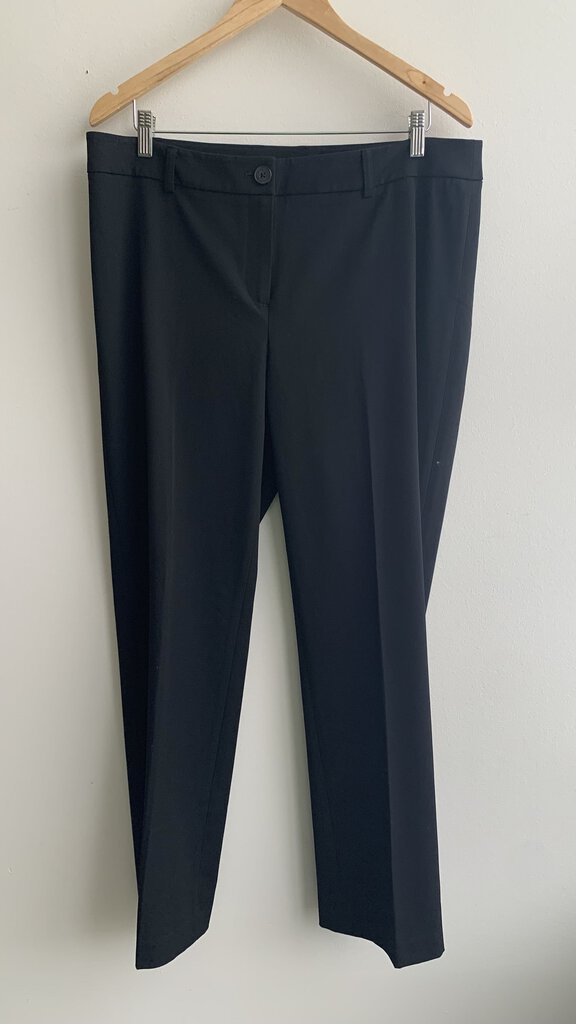 Pre-Owned Hilary Radley Black Straight Leg Dress Pants - Size 12