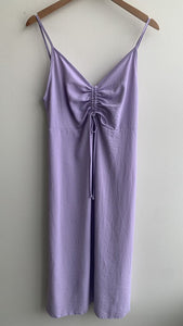 Pre-Owned Jessica Simpson Lavender Thin Strap Midi Dress - Size Large