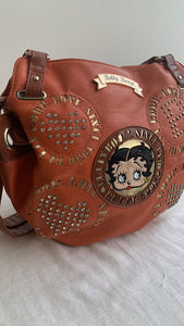 Pre-Owned Betty Boop Orange Tote Bag