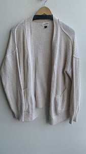 Pre-Owned Universal Thread Cream Front Pocket Knit Cardigan - Size Medium