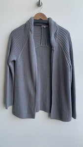 Pre-Owned Grey Knit Collared Cardigan - Size Medium