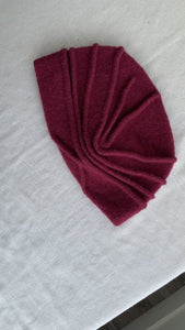 Pre-Owned Burgundy Wool Rouched Hat