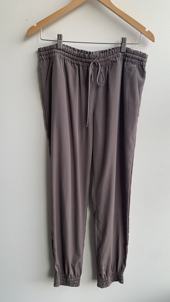 Pre-Owned Express Brown Satin Joggers - Size Medium