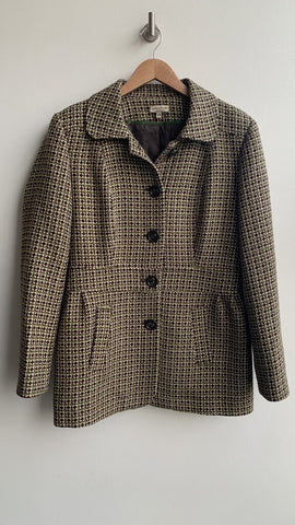 Pre-Owned Julie Mitchell Green/Brown Printed Jacket - Size Medium