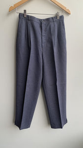 Pre-Owned Seasons Grey High Waisted Trousers - Size 10