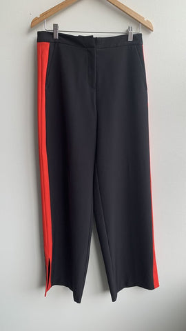 Pre-Owned Isaac Mizrahi Black with Red Side Stripe Slacks- Side 8