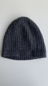 Pre-Owned Grey Ribbed Cashmere Toque