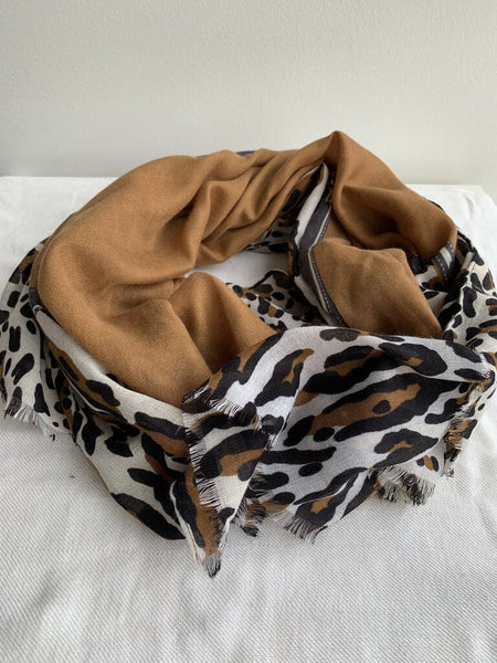 Pre-Owned Bailey Leopard Print/Brown Scarf