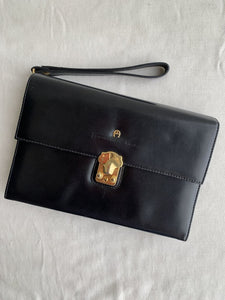 Pre-Owned Fortuna Black Oversized Envelope Clutch