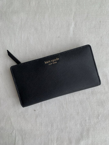 Pre-Owned Kate Spade Black Fold Open Wallet