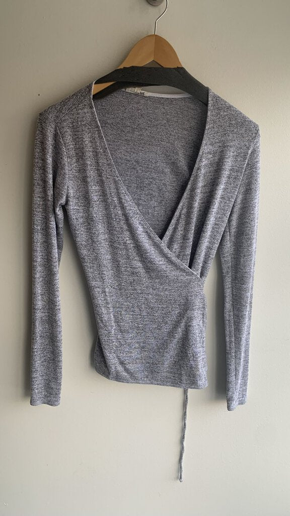 Pre-Owned Wilfred Free Grey Wrap Long Sleeve- Size Small