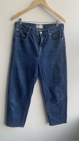 Pre-Owned Everlane Medium Blue 'The Way-High Rise' Wide Leg Jean- Size 30 Long