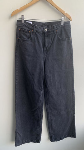 Pre-Owned Gap Black High Stride Sport Denim- Size 31 Tall