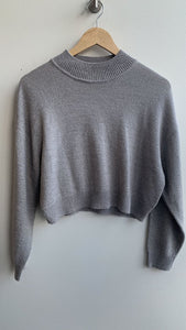 Pre-Owned Divided by H&M Grey Mock Neck Sweater- Size Small