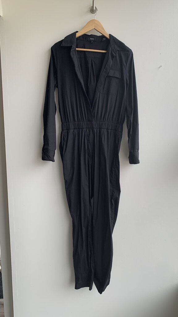 Pre-Owned Theory Black Coveralls - Size Medium