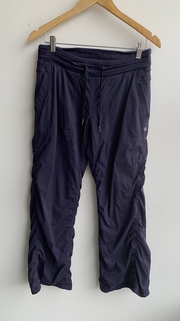 Pre-Owned Lululemon Navy Rouched Lined Wide Leg Pants - Size 6