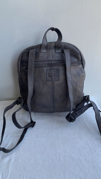 Pre-Owned Ashwood Brown Weaved Leather Backpack