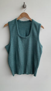 Pre-Owned Green Knit Pullover Vest - Size Large (Estimated)