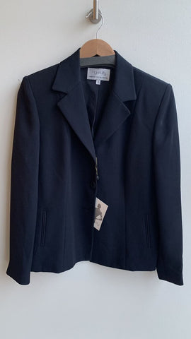 Pre-Owned Ingenuity Black Knotch Lapel Button Front Jacket (NWT) - Size 10