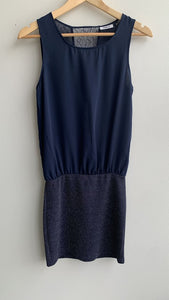 Pre-Owned Only Navy Lace and Sparkle Sleeveless Dress- Size 34