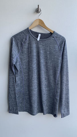 Pre-Owned Ripzone Heathered Grey Long Sleeve Athletic Top - Size X-Large