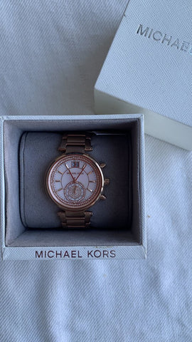 Pre-Owned Michael Kors Rose Gold Watch