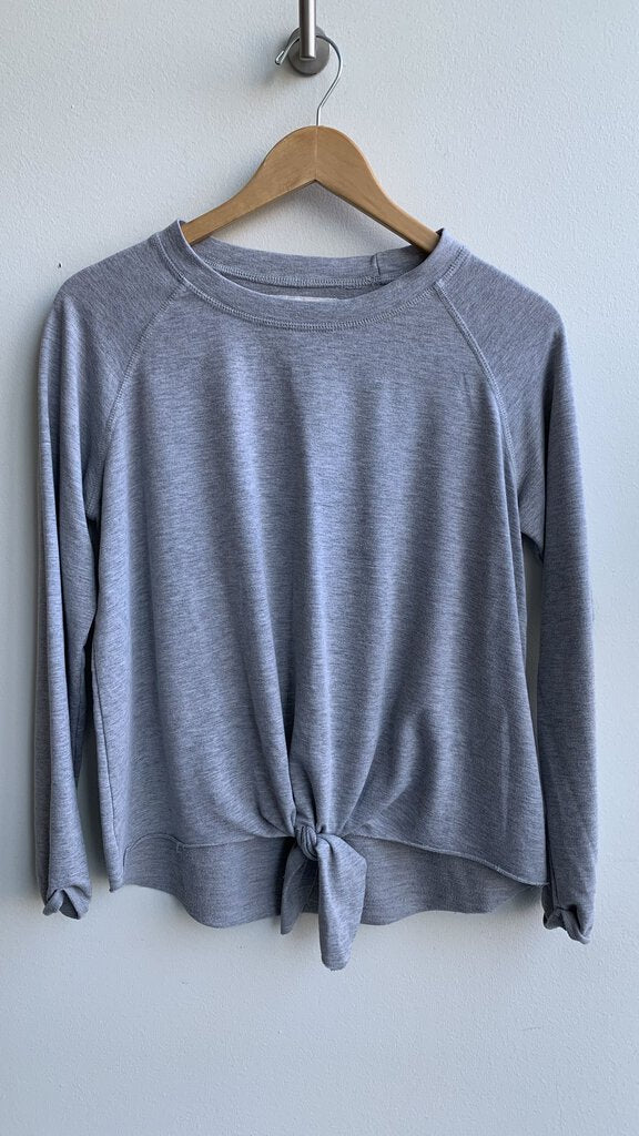 Pre-Owned Jackson Rowe Grey Long Sleeve Tie Front Sweater- Size X-Small