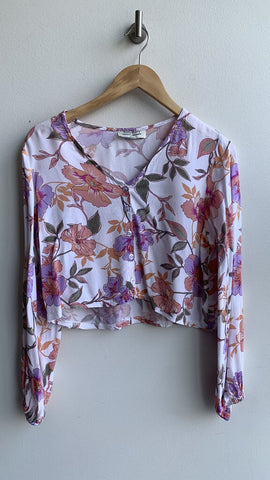 Pre-Owned Dailystory 'Allie' Floral Blouse- Size Small